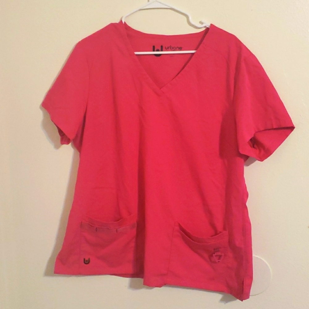 Scrub top hot pink